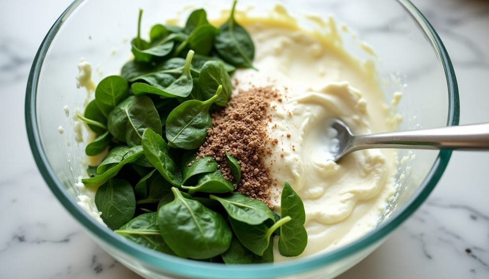 spinach and ricotta preparation