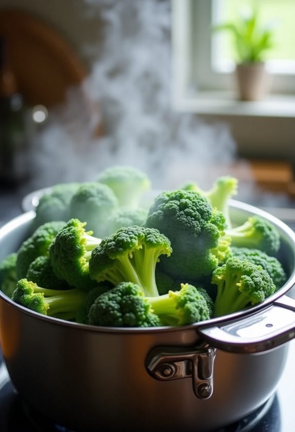 steam the broccoli florets