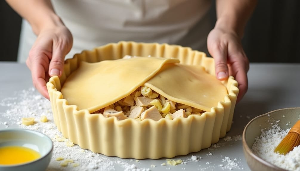 top crust and egg