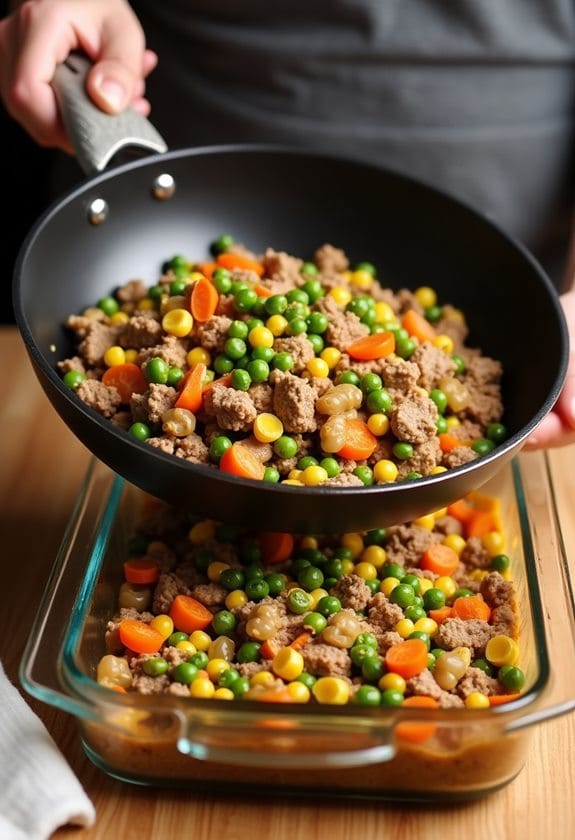 transfer mixture to dish