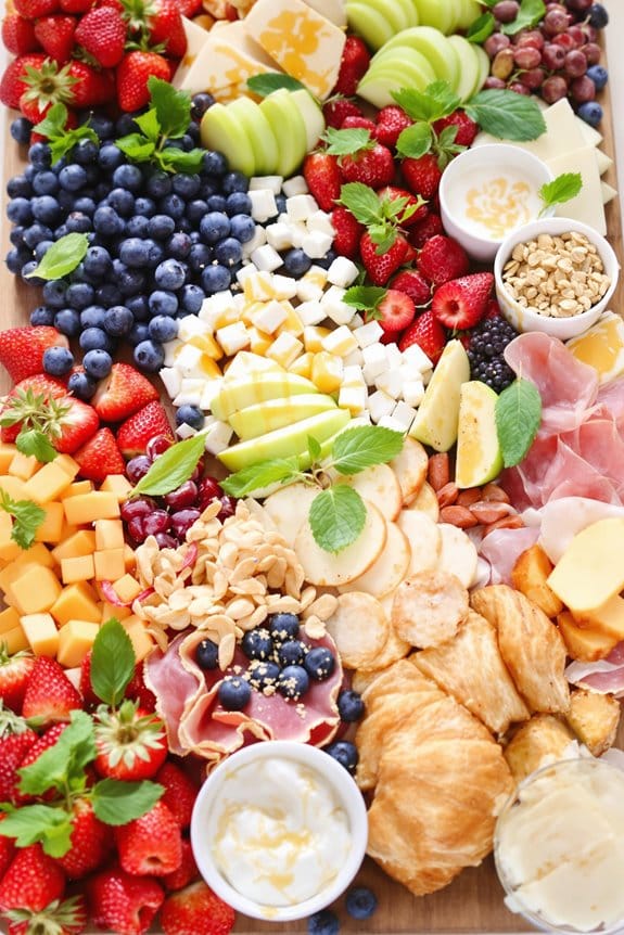 morning snack assortment platter