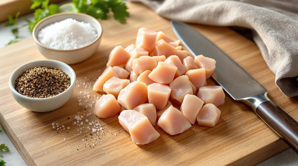 prepare and season chicken