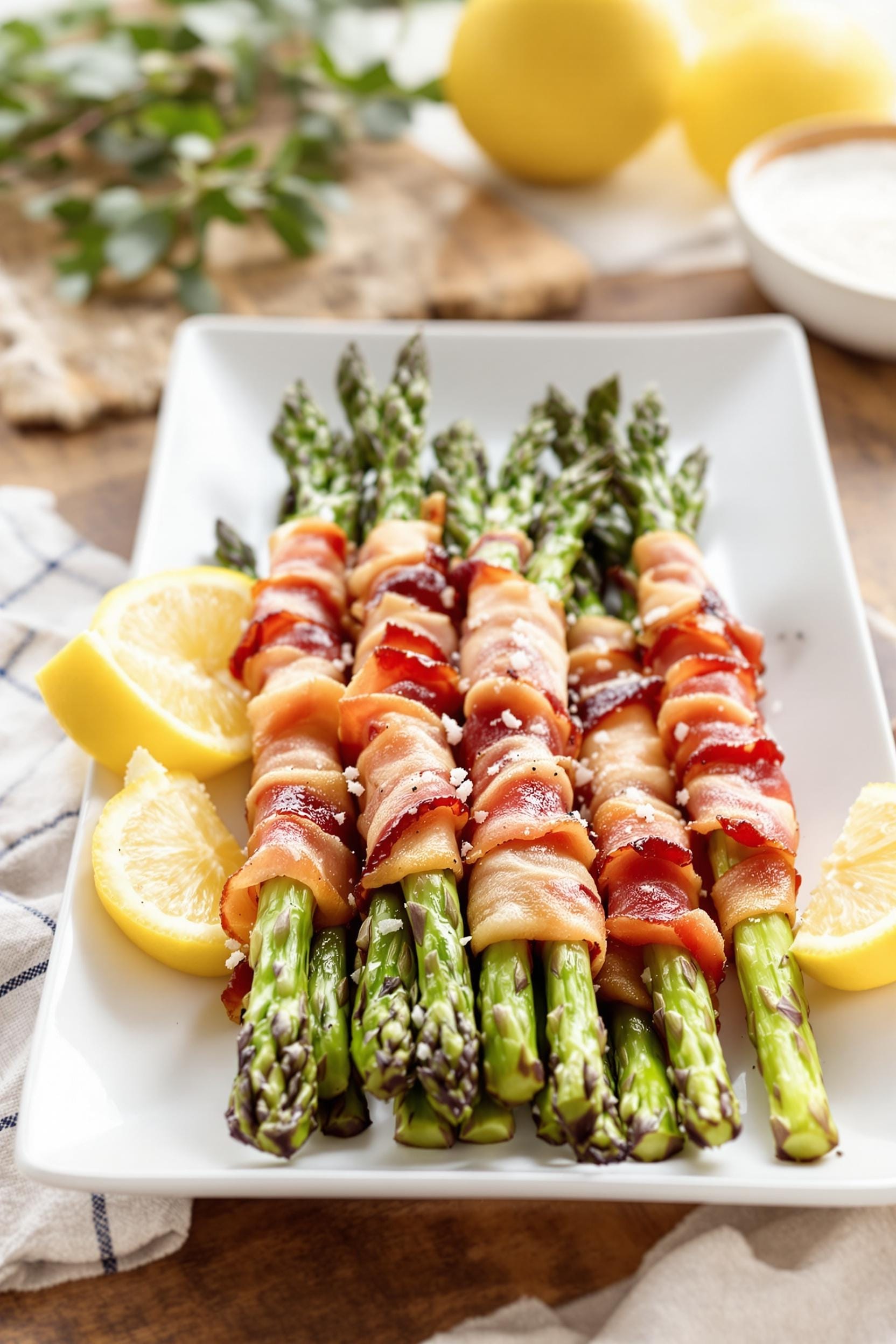 Air Fryer Bacon-Wrapped Asparagus