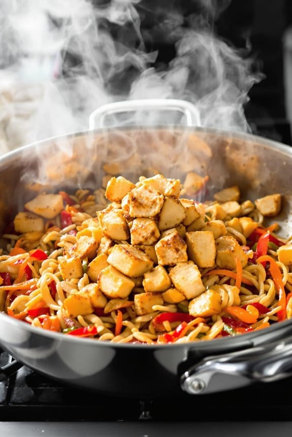 add cooked chicken now