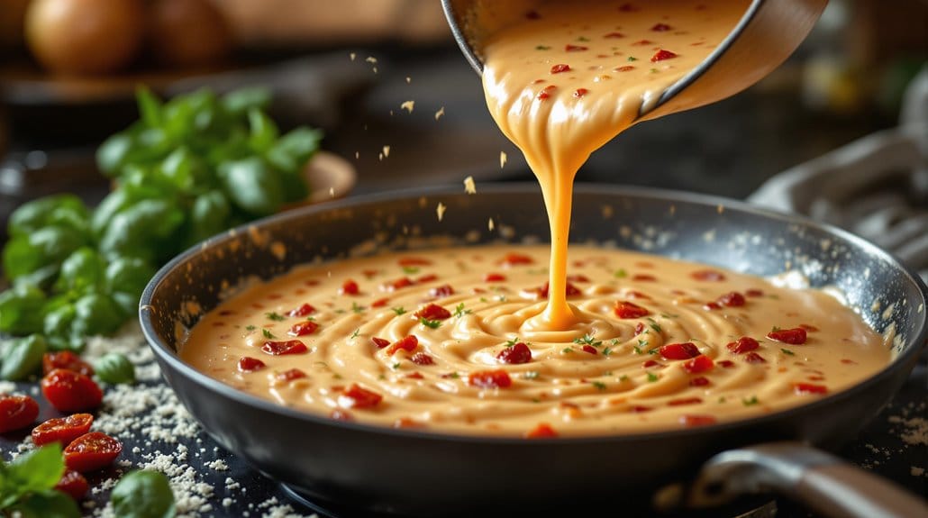 add creamy tomato sauce