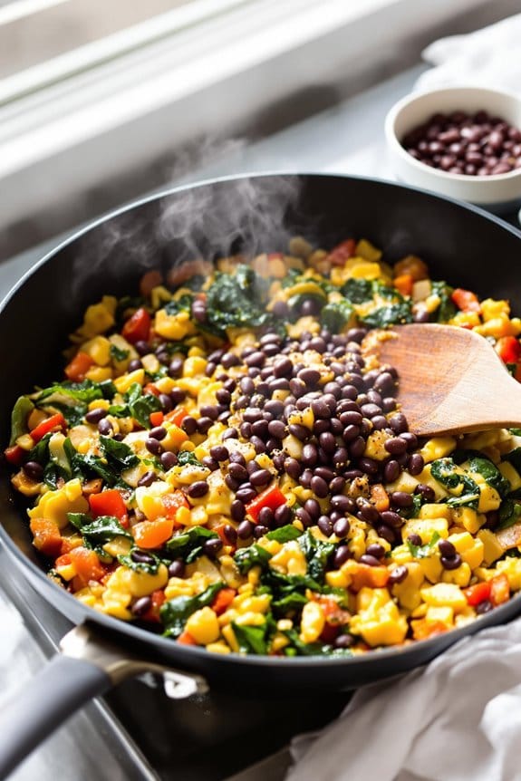 add seasoned black beans