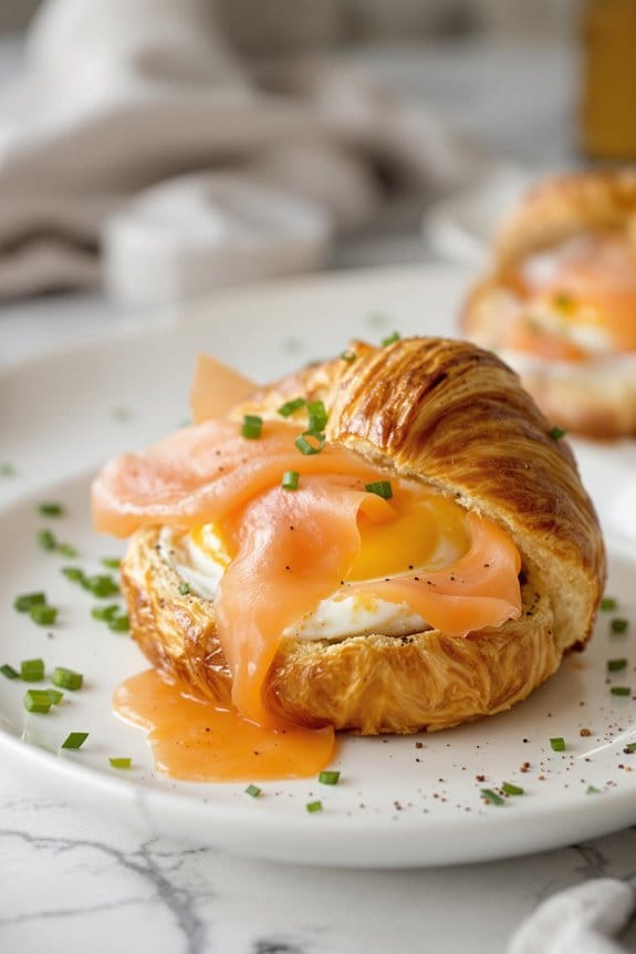 add smoked salmon layer