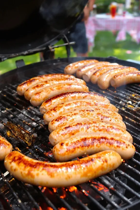 arrange food on grill