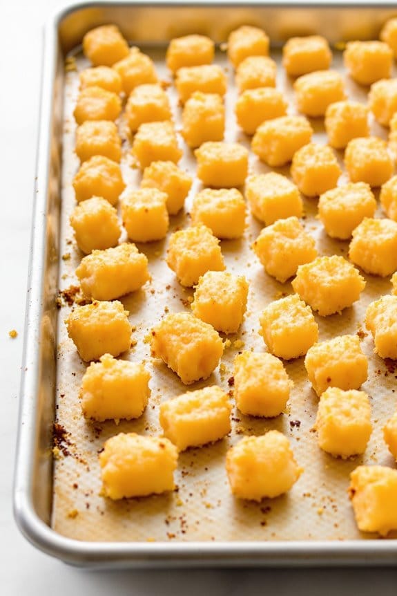 arrange tater tots neatly