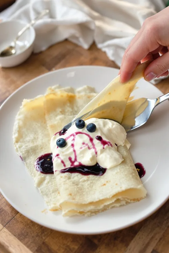 assemble the crepes carefully