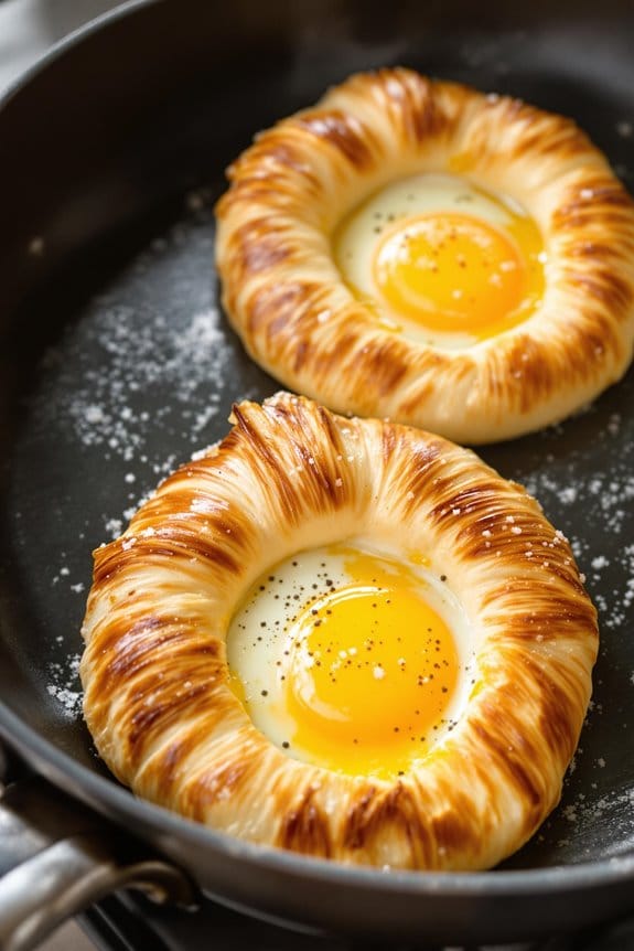 bake until egg firm