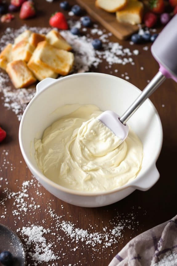 blend the sweet cream