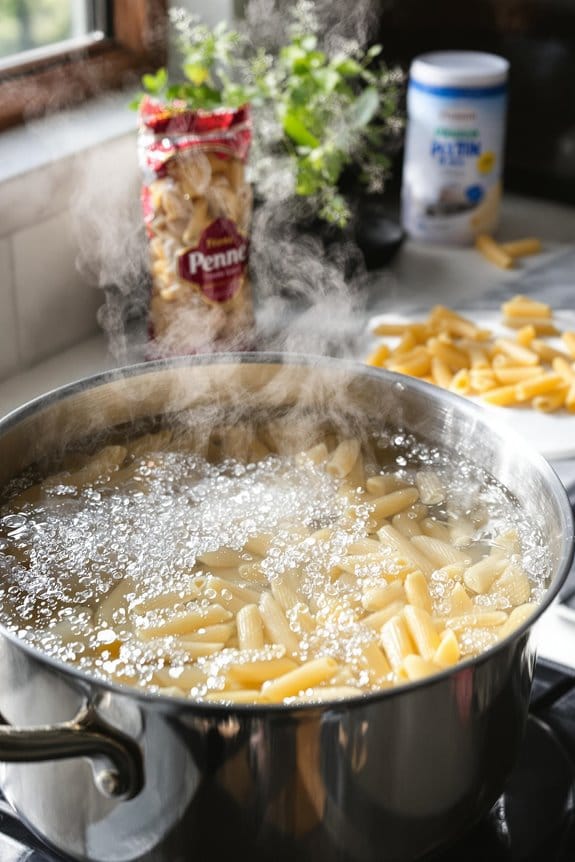 boil the pasta first