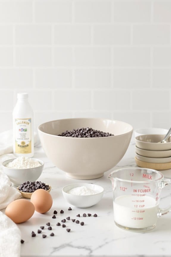 collect waffle batter ingredients