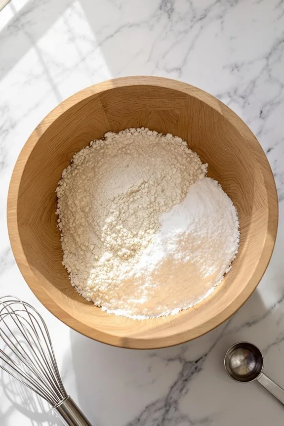combine dry ingredients thoroughly
