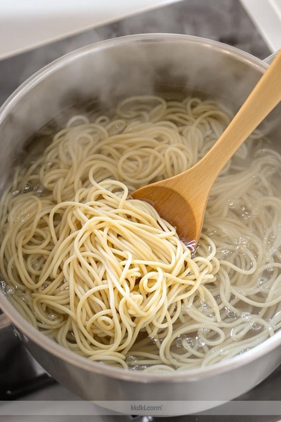 cook udon noodles first