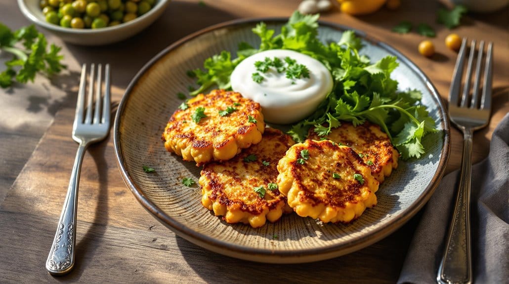 crispy chickpea fritters recipe