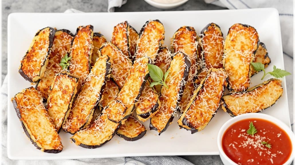 crispy eggplant parmesan fries