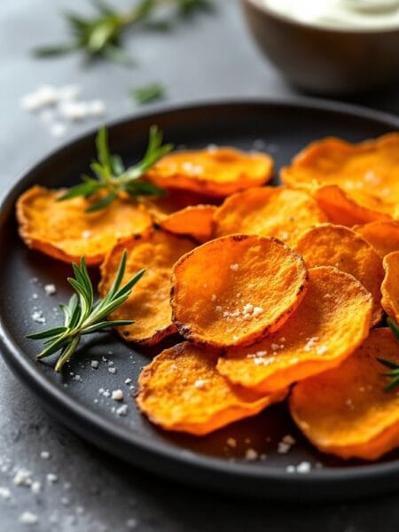 crispy sweet potato chips