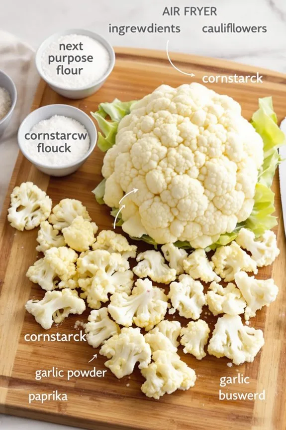 cut cauliflower into florets