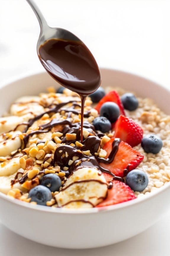 drizzle chocolate syrup liberally