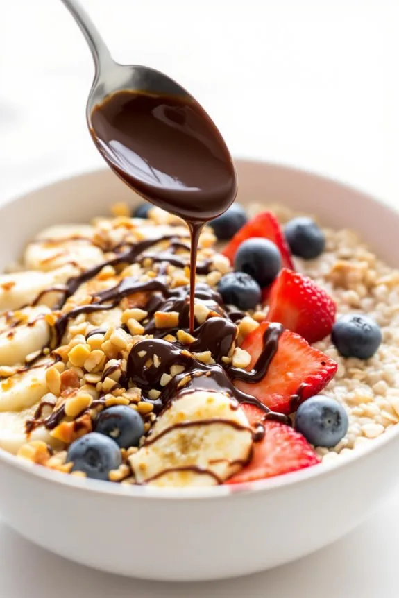 drizzle chocolate syrup liberally