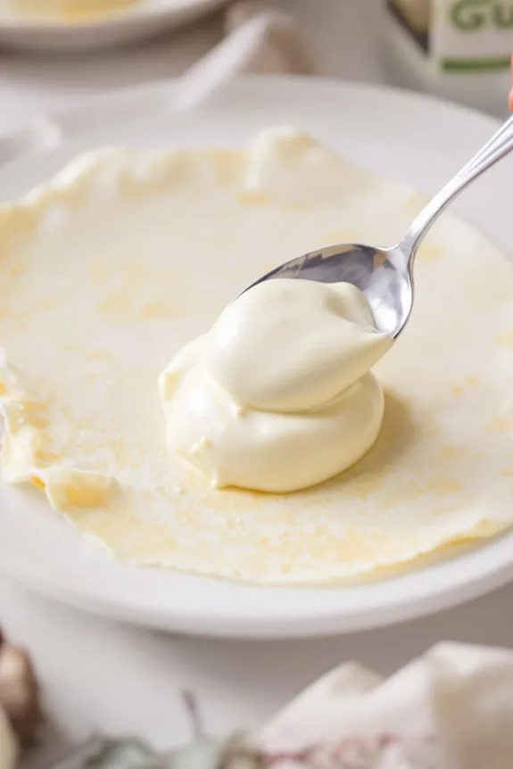 fill crepes with cheese