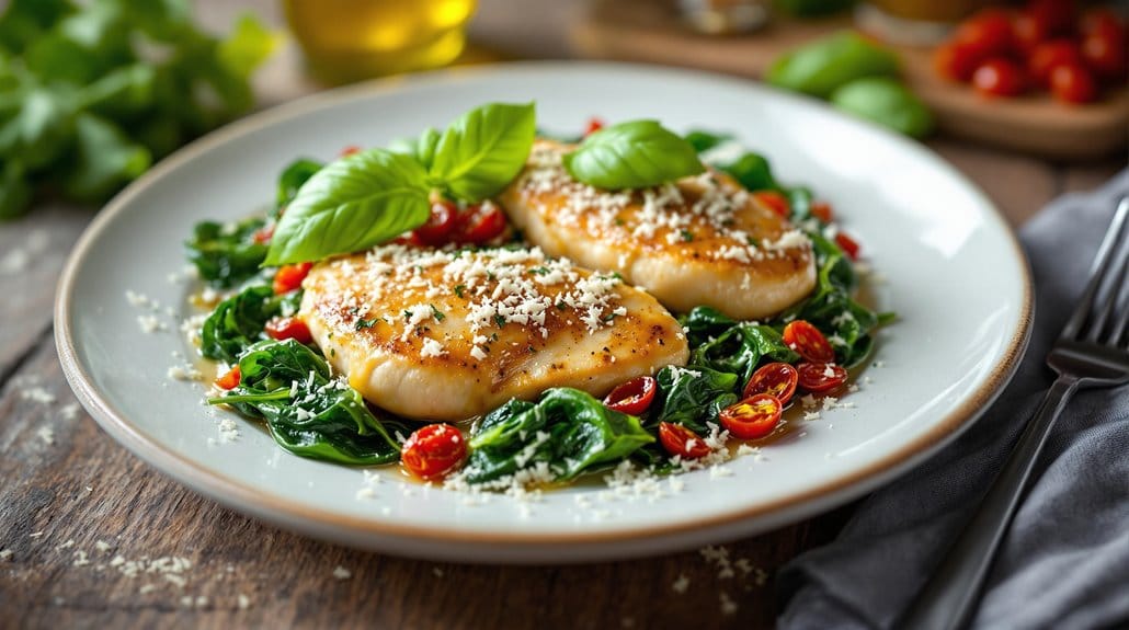 garnish dish with basil