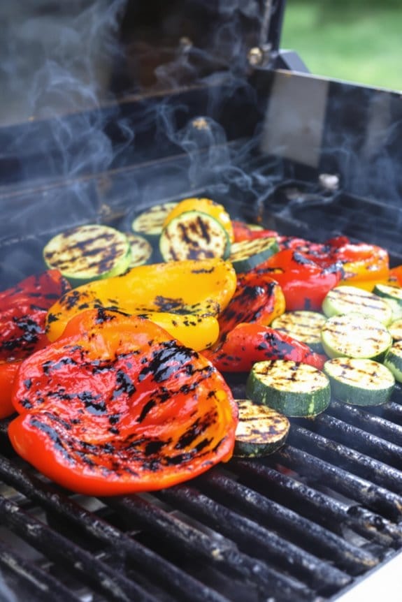 grill bell peppers zucchini