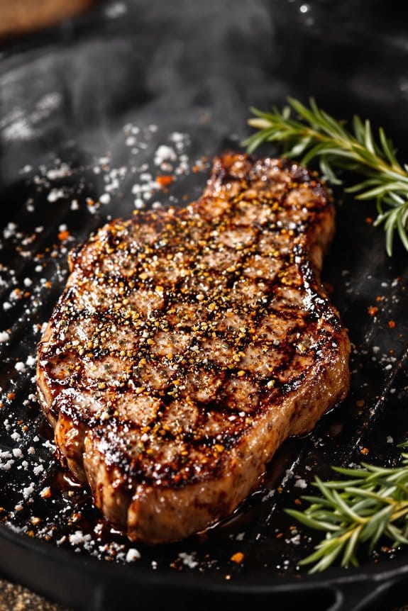 grill seasoned marinated steak