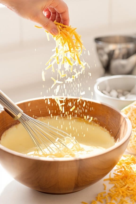incorporate cheese into mixture