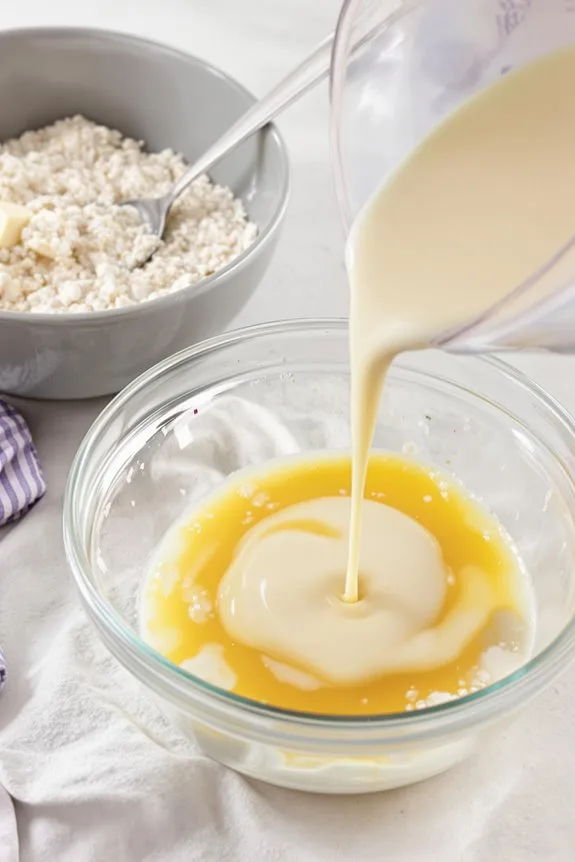 incorporate moist components carefully