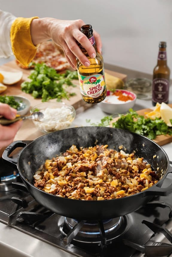 incorporate spices and cheese