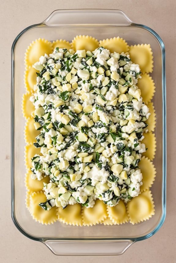 layer ingredients in dish