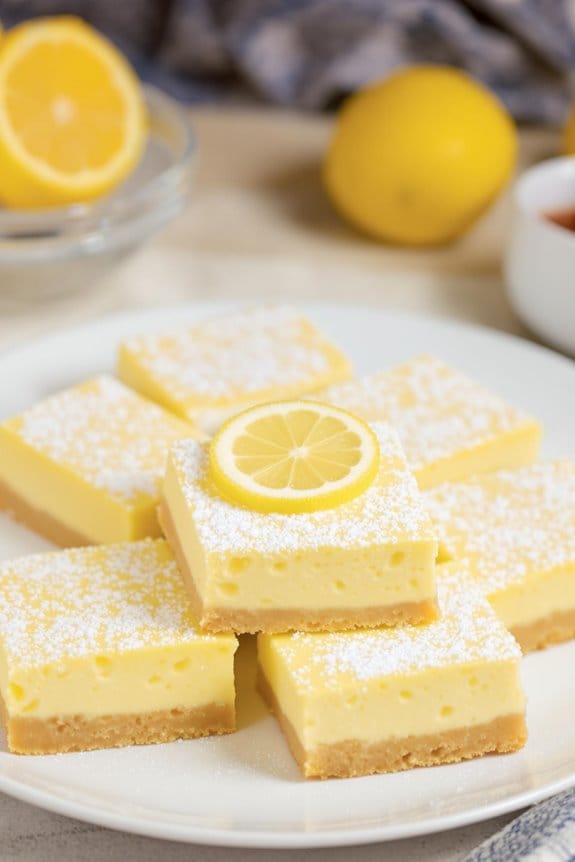 lemon flavored cheesecake dessert bars