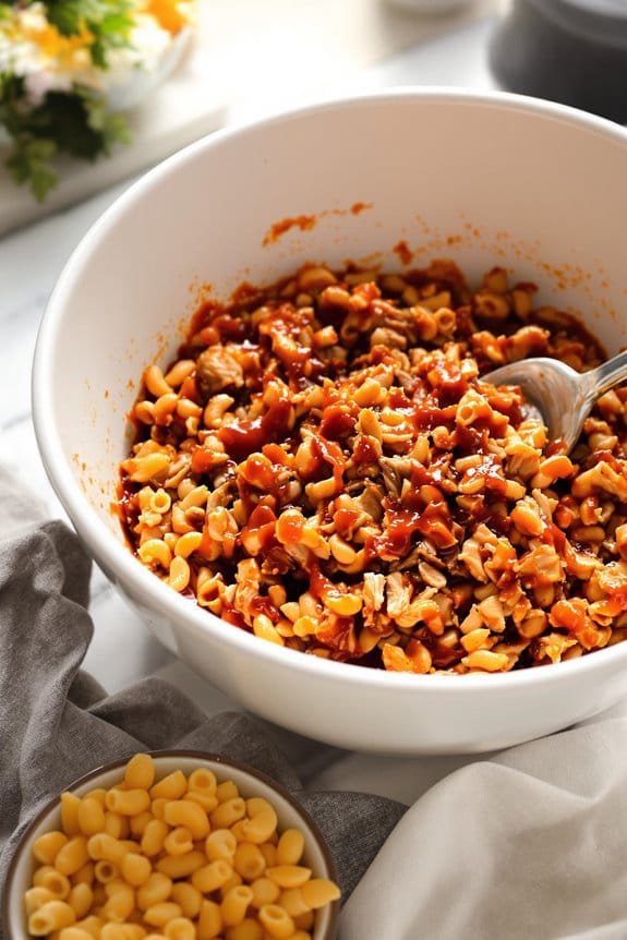 mix ingredients in bowl