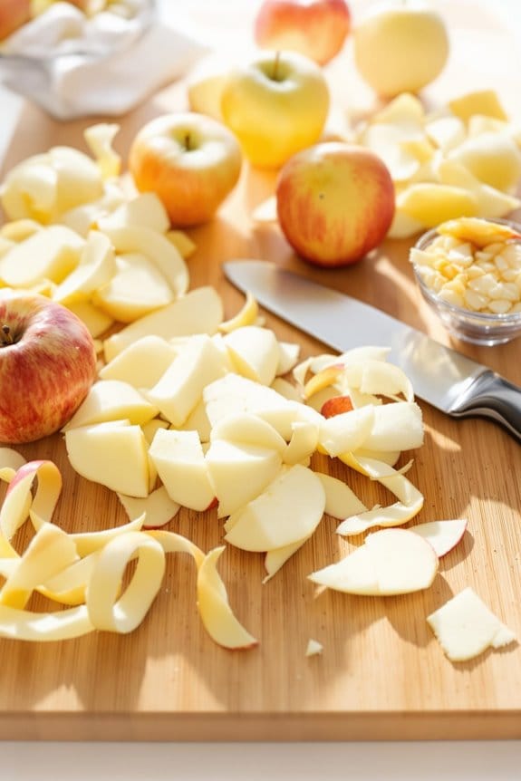 peel and slice apples