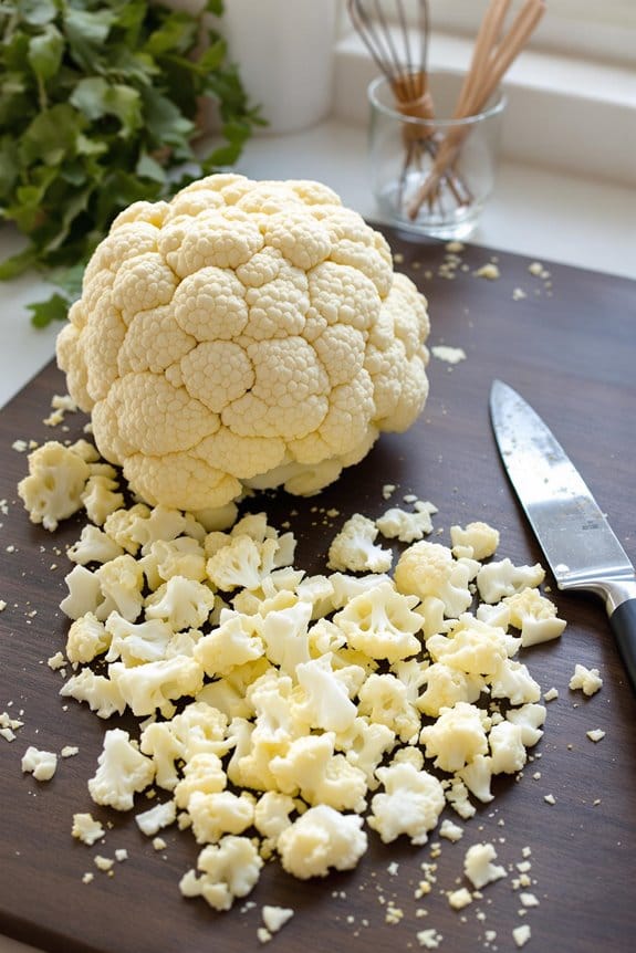 prepare cauliflower florets now