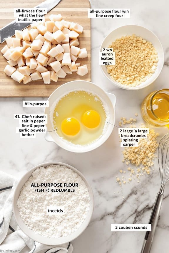 prepare fish and ingredients
