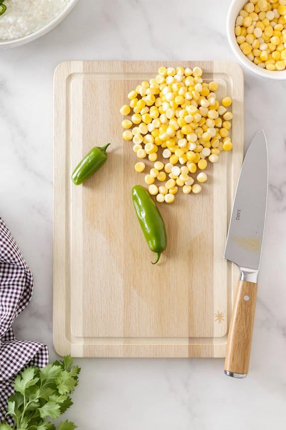 prepare jalape os and corn