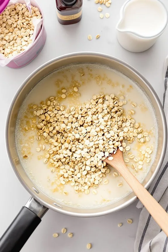 prepare oatmeal base ingredients