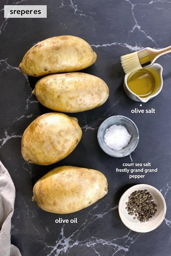 prepare potatoes for baking