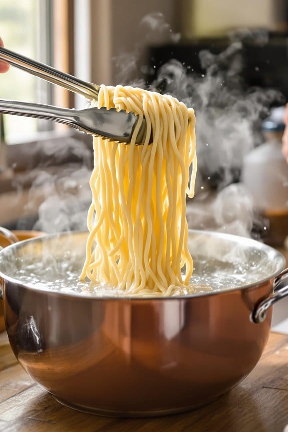 prepare udon noodles carefully