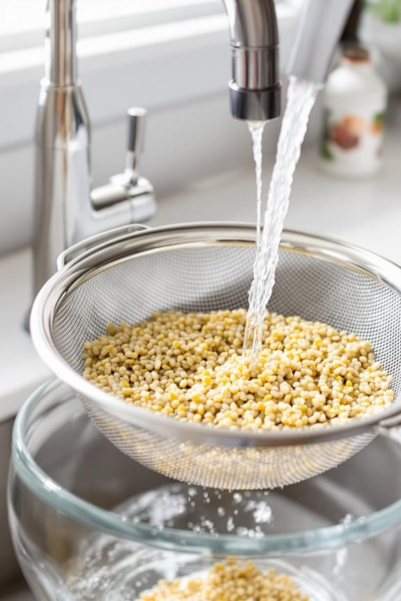 rinse and prepare quinoa