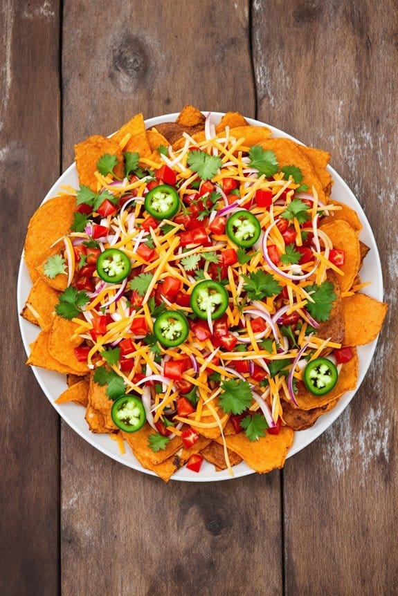 serve and garnish nachos