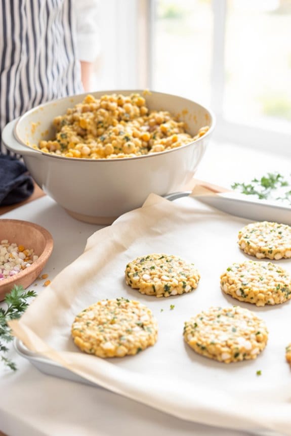 shape mixture into patties
