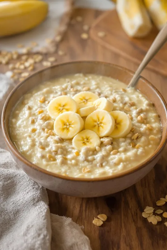 sliced bananas are added