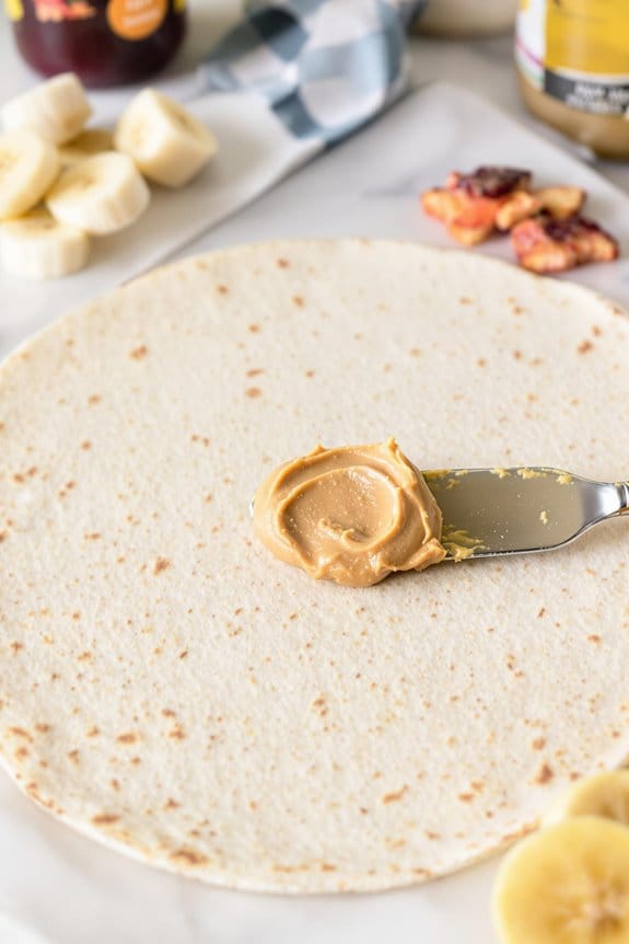 spread peanut butter evenly