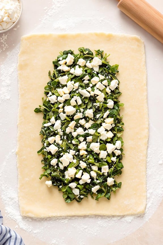 spread spinach and feta