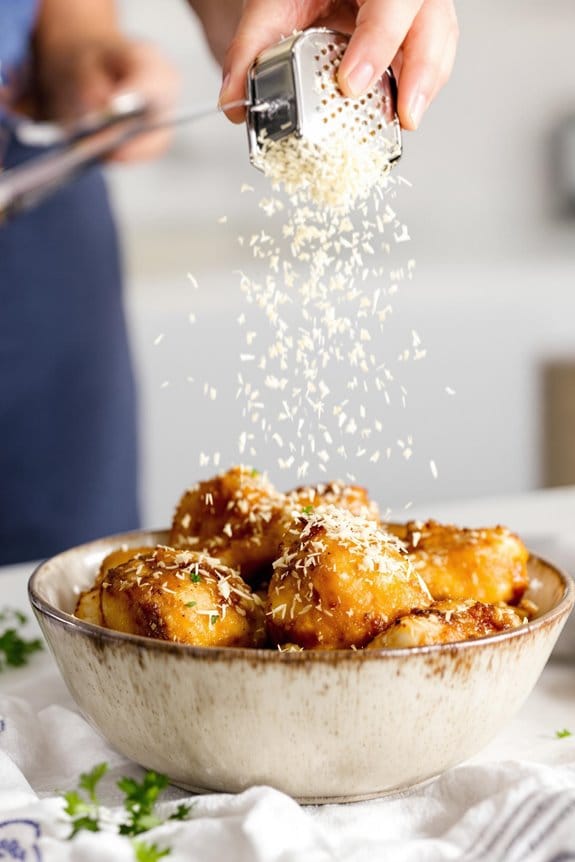 sprinkle with parmesan cheese